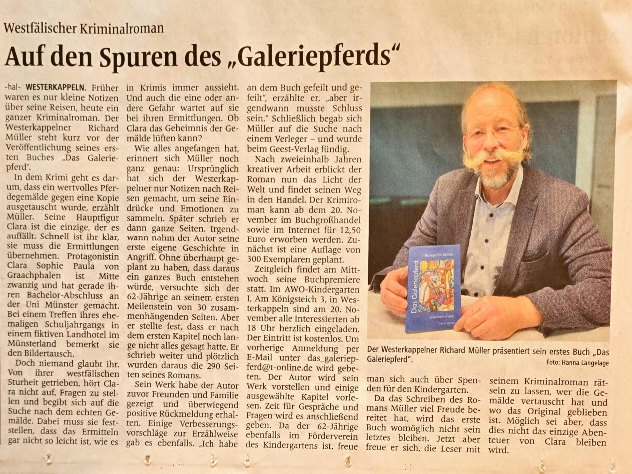 Auf den Spuren des "Galeriepferds", Ibbenbürer Volkszeitung, 16.11.2024